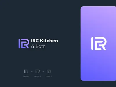 IRC kitchen & Bath branding design irc logo lettermark logo minimal minimalist typography wordmark