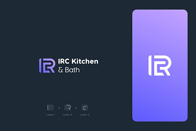 IRC kitchen & Bath branding design irc logo lettermark logo minimal minimalist typography wordmark