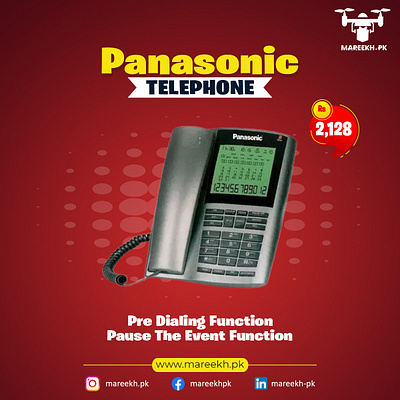 Panasonic Telephone Advertisement advertisement design logo telephone typography vector