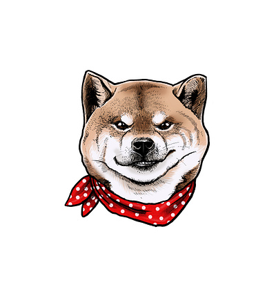 shiba inu art cat design graphic design illustration nft sticker