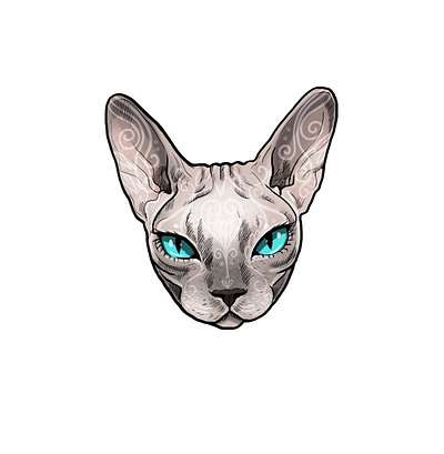 Moony art cat design graphic design illustration nft sticker