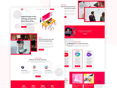 Build Design concept for digital agency branding creative agency design figma flat design free xd graphic design illustration invitation modern design professional design red ui user research ux ux design vector web design website design xd