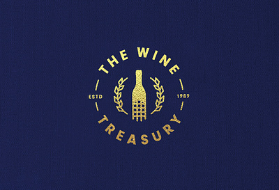 The Wine Treasury badge brand lockup logo wine