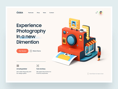 Hero Header Visual Exploration - Web Design design hero hero header illustration landing landing page minimal photography ui uiux user experience userinterface ux web web design yasir ahmad noori