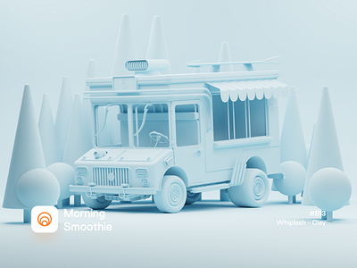 Whiplash - Clay 3d auto blender blender3d car clay clayrender diorama ice cream ice cream truck illustration isometric isometric illustration truck