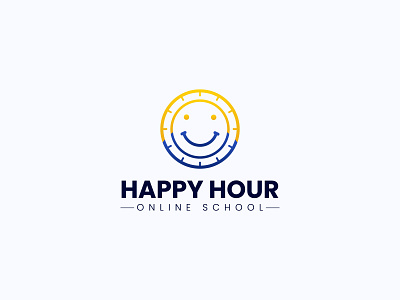 Happy Hour Online School Logo | Education Logo | Learning Logo brand identity branding educational happy hour logo logo design logo mark online online school logo school school logo