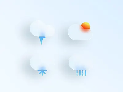 weather illustration typography ui