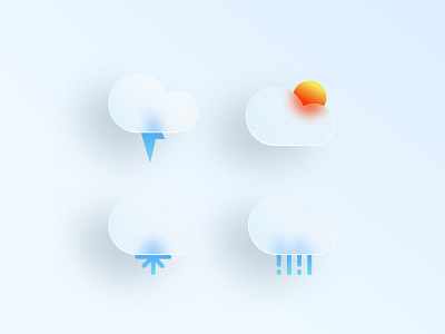 weather illustration typography ui