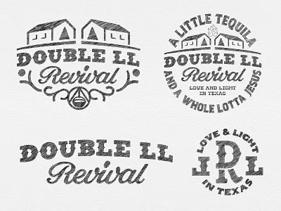 Double LL Revival - Responsive Logo Suite airbnb badge brand identity country country western custom type hand lettering handlettering hospitality lettering lettering logo logo concept logo design logo designed logo sketch logotype monogram script logo texas wordmark