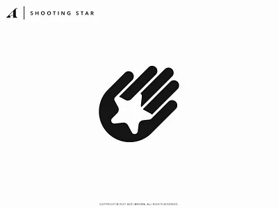 SHOOTING STAR branding design hand icon identity illustration lettering logo monogram negative space shooting star star typography