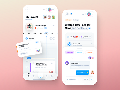 Task manager app app design illustration manager mobile mobile app mobile app design task task manager taskmanager timeline ui uiux ux white white theme