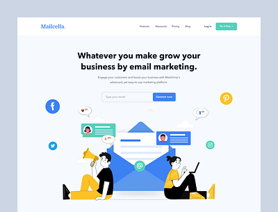 MailCella - Email Marketing Landing Page b2b branding creative design digitalmarketing email email design emailmarketing illustration interface mailchimp template marketing marketingagency newsletter design onlinemarketing saas socialmedia strategy trendy uiuxshuvon