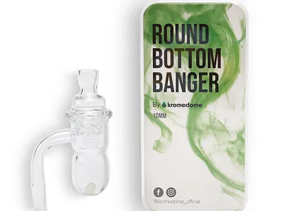 Round Quartz Banger opaque bottom banger terp slurper banger