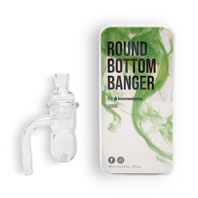 Round Quartz Banger opaque bottom banger terp slurper banger