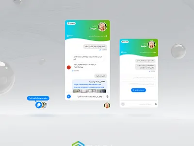Evara Live Chat UI/UX app ui asterixarts evara help desk hossein mahmoodi ihmahmoodi live chat online support real estate turkry ui uiux ux املاک تیکت حسین محمودی رابط کاربری ساپورت پشتیبانی چت