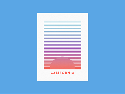 Sunset 2 art california gradient graphic retro sunset