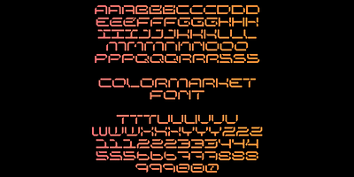 COLORMARKET font collaboration with Shklianko.com font lettering typeface