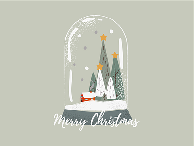 Christmas illustration illustrator landscape nature vector