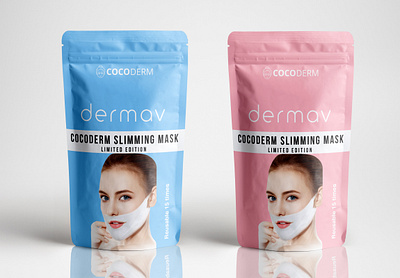 COCODERM SLIMMING MASK POUCH PACKAGING pouch bag design