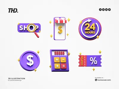 E-Commerce 3D Pack 3d 3d art 3d icon 3d illustration 3d modeling 3d render blender business design e commerce graphic design illustration online shopping ui