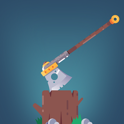 Royal axe animation character design game illustration illustrator vector art weapons weapons pack