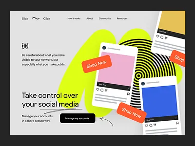 ~ social media management / awareness website ~ abstract awareness clean design facebook graphic design hero section instagram landing page lp media post saas landing page social media ui uiux ux web web design website