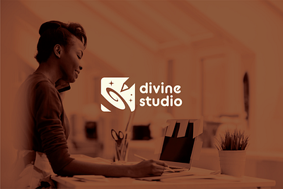 Divine Studio Logo Concept branding design studio divine divine logo drawing drawing logo galaxy galaxy draw galaxy logo godly graphic design graphic design logo graphic studio logo graphic stuido logo studio studio logo