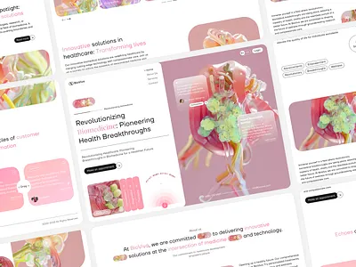 BioViva - Modern Healthcare Landing biomedicine futuristic health healthcare healthcare website innovative intuitive design landing page medical landing medical website medicine modern design seemless user experience tech ui user interface warm color palette web design website wellness