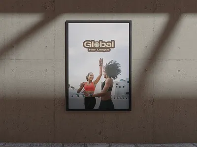 Global Hair League Poster Design beauty branding design graphic design logo poster design salon