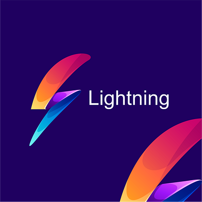 lightning logo concept app branding design icon illustration logo typography ui ux vector