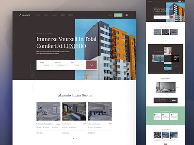 LaLuxurio - Hotel Booking Website Template 2021 trend best design 2021 booking design agency flight hotel booking landing page popular shot product room booking service travel travel agency trip ui design ux web website