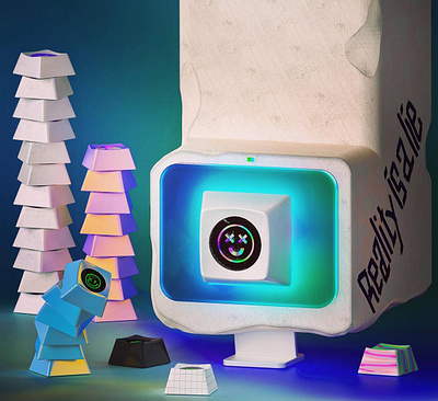 Reality is a lie 3d branding cinema4d design illustraion illustration octane