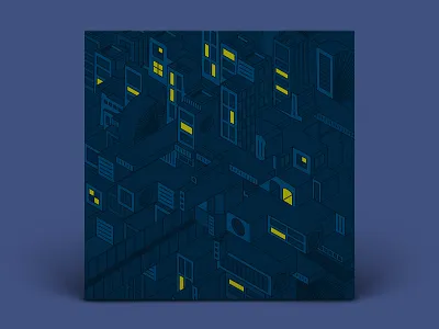 Mass Inertia artwork cityscape cyberpunk illustration isometric music