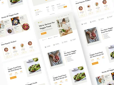 Vegean - Organic & Food Store Landing Page agriculture farm food grocery homepage landing organic ui ux website