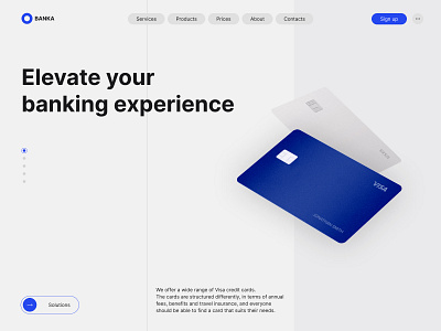 Fintech Landing Page Web Design bank account bank card banking branding card cards clean design finance fintech home page landing page minimal product typography ui web web design web site website