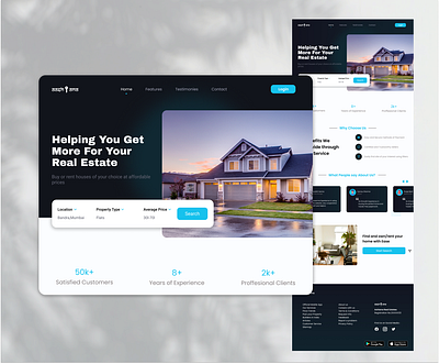 Real Estate website Ui Design dailyui design figma graphic design landing weboage ui