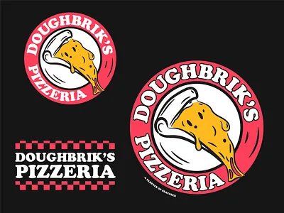 Doughbrik's branding branding concept david dobrik design design project for fun graphic art graphic design illustration logo logo design photoshop pizzeria vlog squad