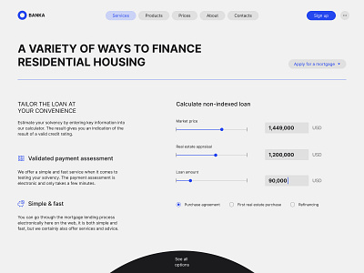 Fintech Landing Page Web Design bank bank account bank card banking card cards clean design finance fintech home page landing page minimal product typography ui web web design web site website