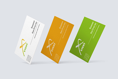 Business Card X-event branding design illustration logo logodesign typography vector