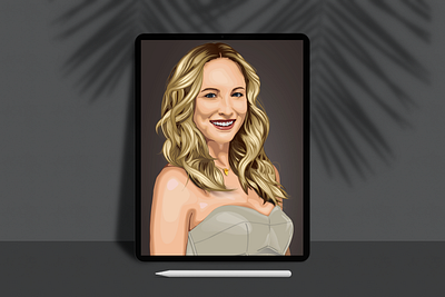 Fan Art | Candice King actress art candice king digital art fan art illustration illustrator portrait vampire diaries vector art