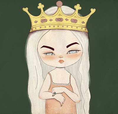 Royalty art character design cute dari rojas darianoski digital art digitalart drawing girl girl illustration illustration kawaii procreate