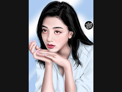 Another speed painting of my favorite girl digitalpainting digitalportrait fanart girl illustration jihyo kpopfanart kpopportrait speedpainting twice twicefanart