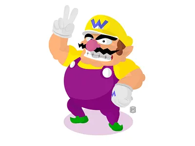Wario illustration vector