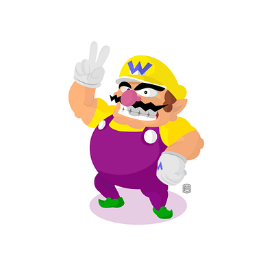Wario illustration vector