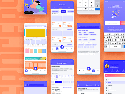 NY.Grocers concept android app branding delivery app design grocery illustration light ui minimal design online store store app ui ux