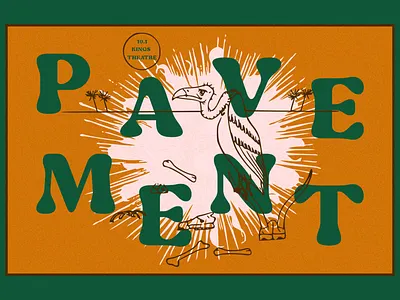 Pavement art direction band flyer collage digital design graphic design pavement pavement band poster design show flyer show poster typography