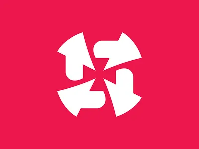 Revolving Cross arrow branding cross design flag georgian flag grid logo mark negative space revolve symbol