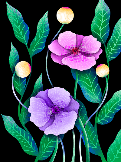 Floral I botanic illustration botanical illustration design draw drawing floral illustration flower flowers illustration leaf leaves plant plant illustration plants procreate procreate illustration