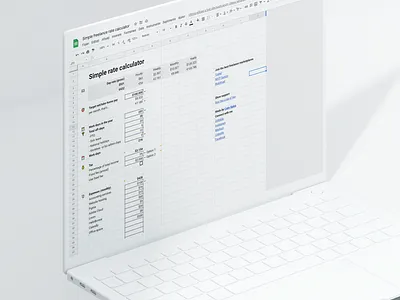 Freebie - Simple freelance rate calculator calculator free goodie pricing spreadsheet