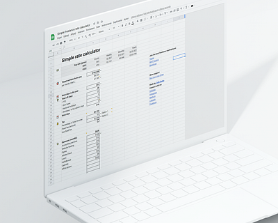Freebie - Simple freelance rate calculator calculator free goodie pricing spreadsheet